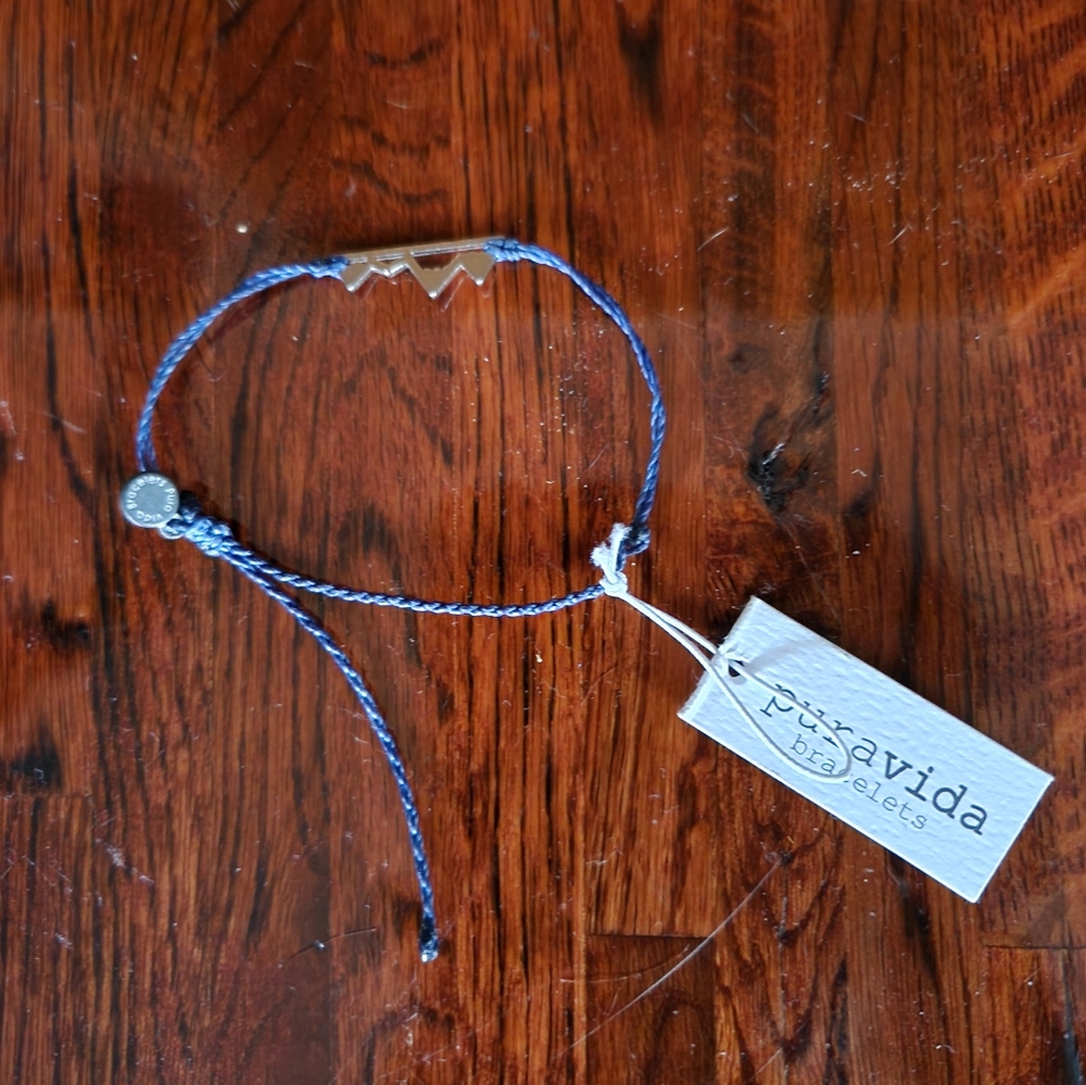 Purivida Blue Bracelet Silver Mountain